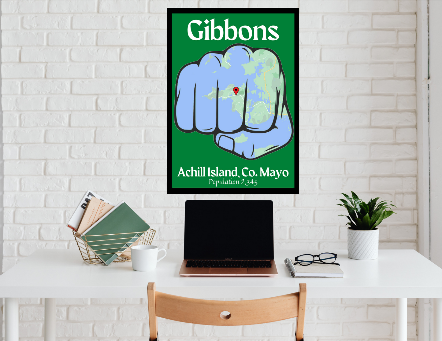 Family Town Punch Wall Print