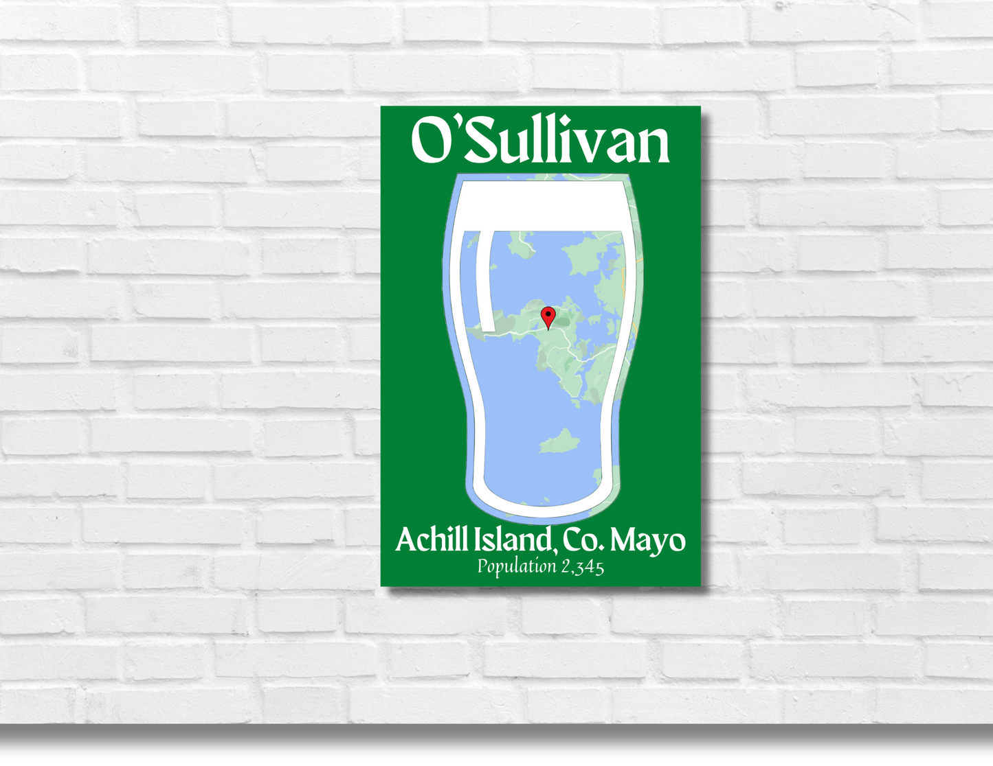 Family Town Pint Wall Print