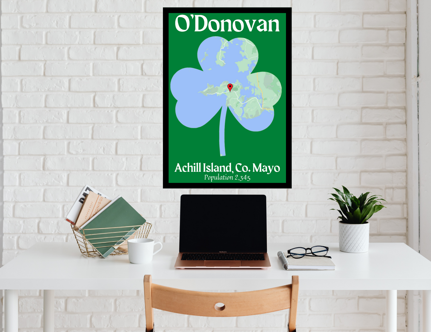 Family Town Shamrock Wall Print