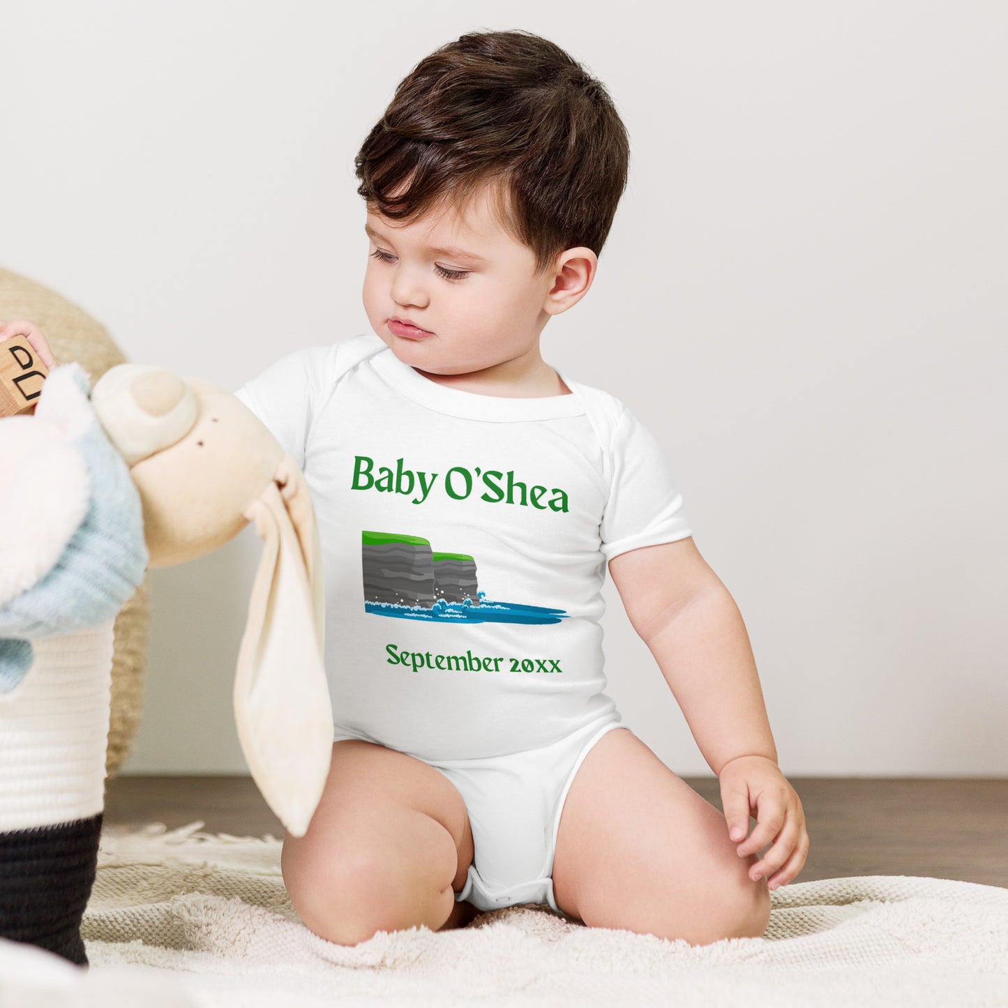 Personalised Cliffs of Moher Baby Vest