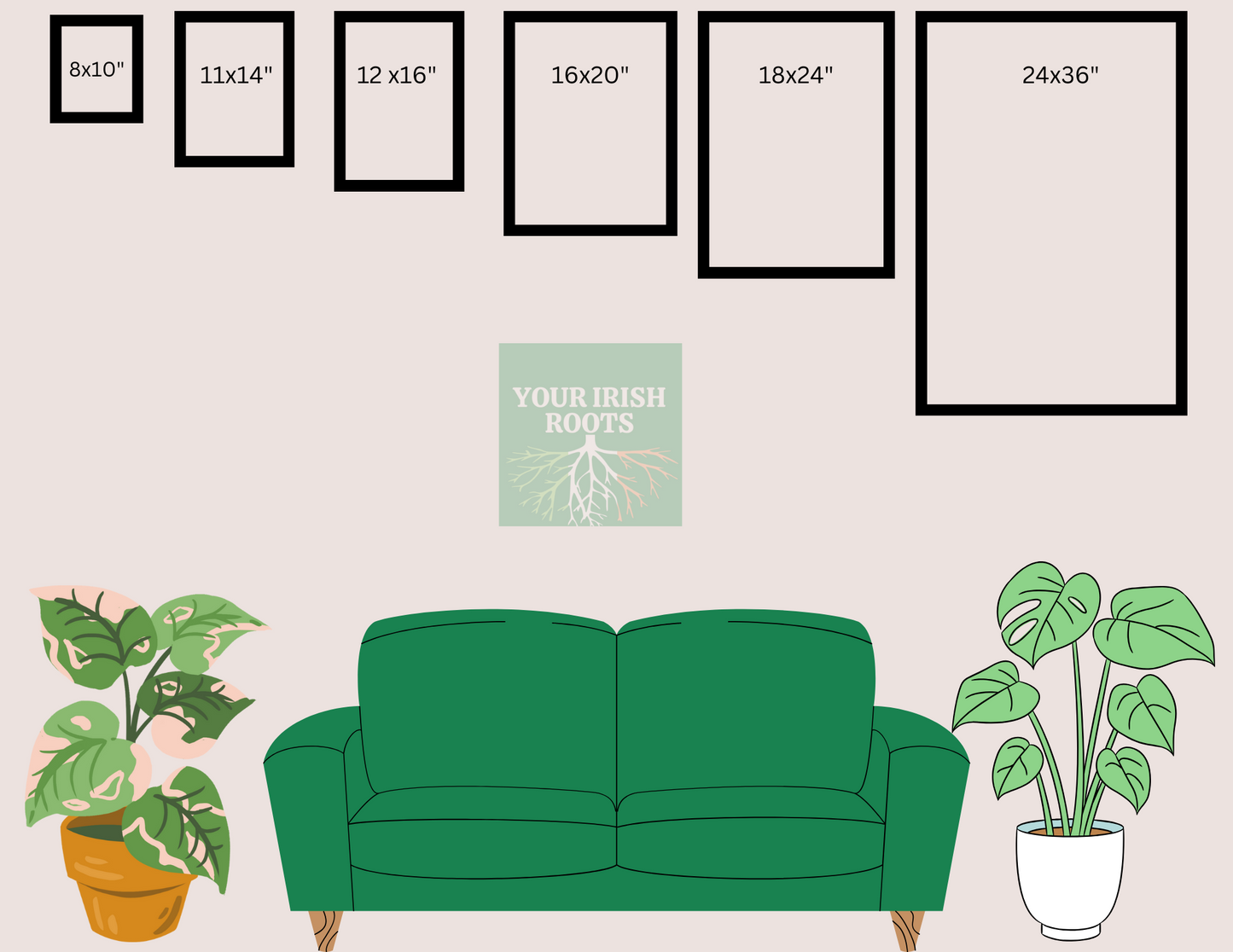 Family Town Shamrock Wall Print