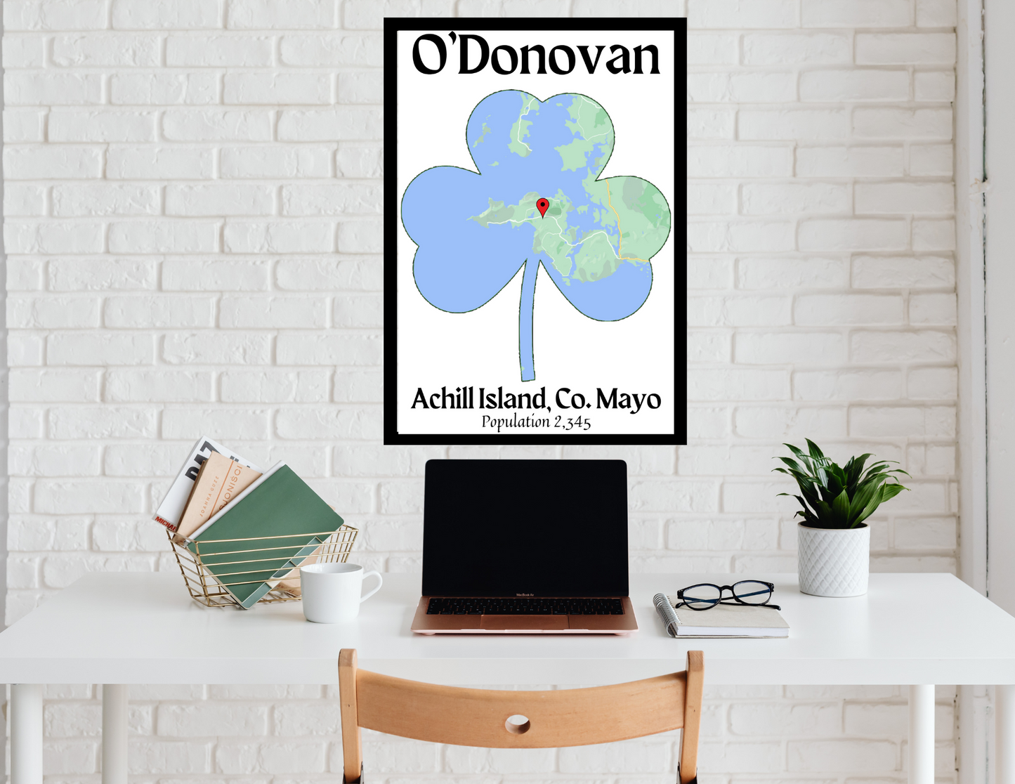 Family Town Shamrock Wall Print