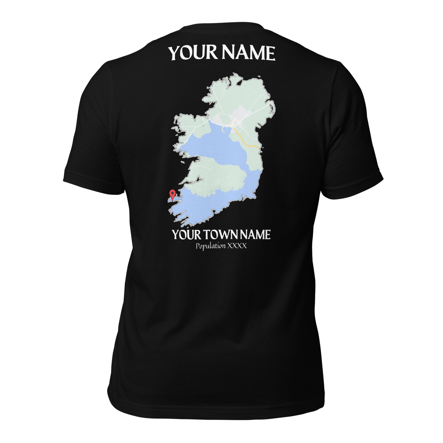 Custom  Home Town Map Tee