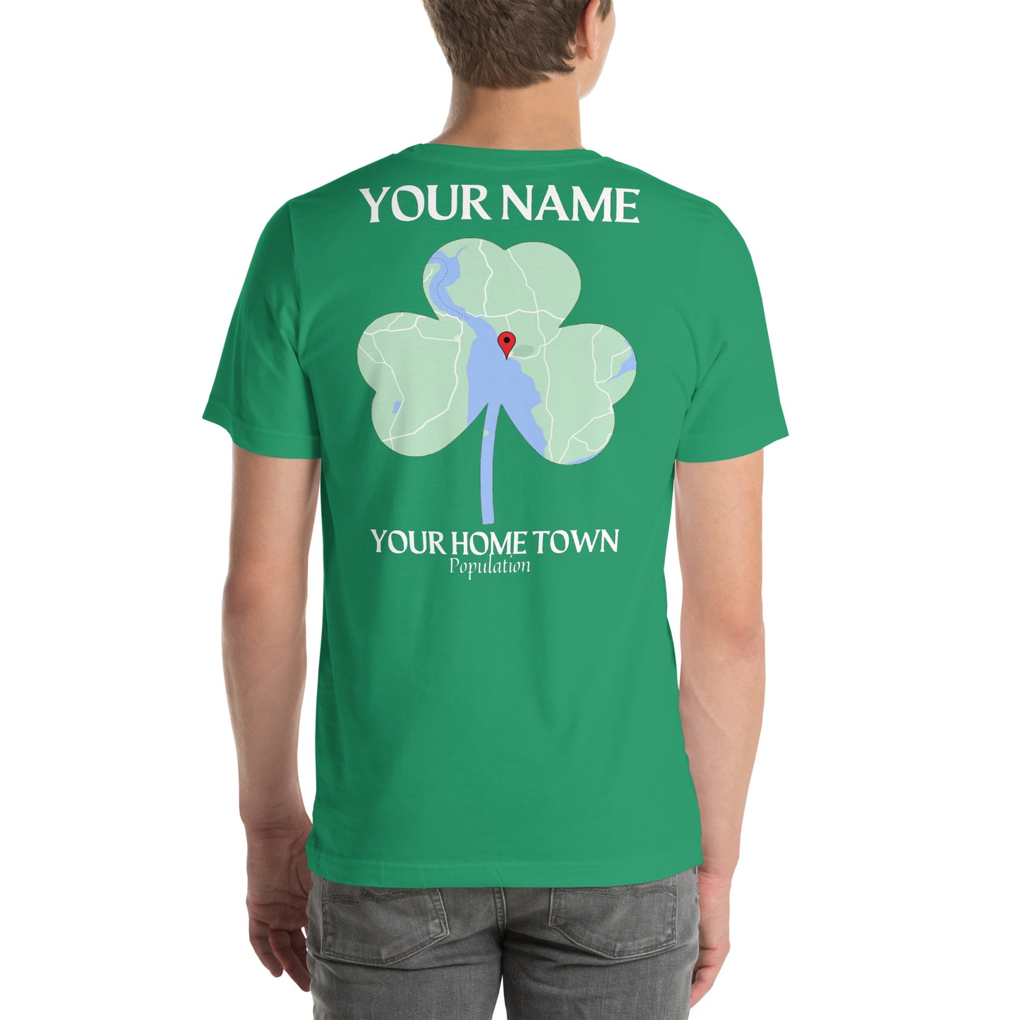 Custom  Home Town Map Tee