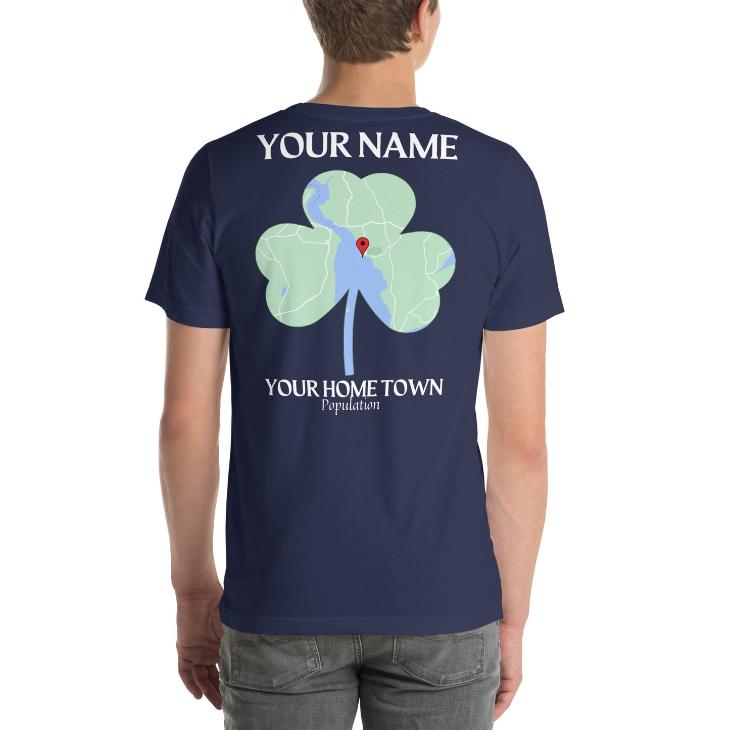 Custom  Home Town Map Tee