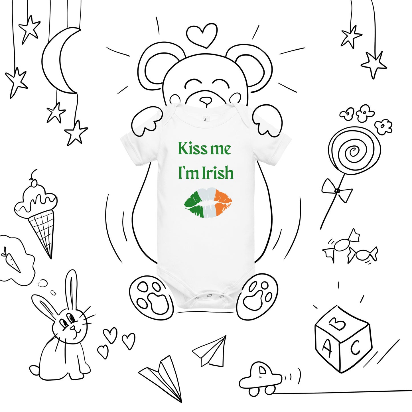 Kiss Me I'm Irish Baby Vest