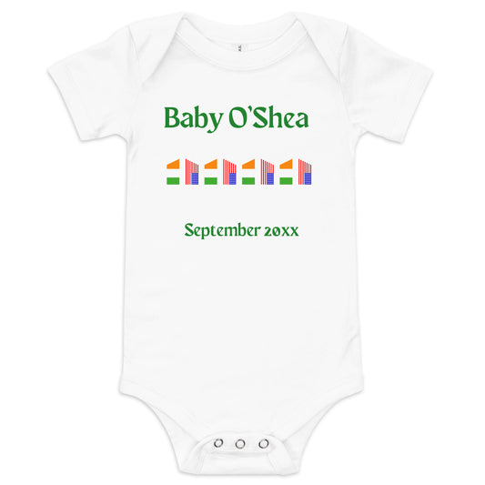 Customised Irish American Flag Baby Vest
