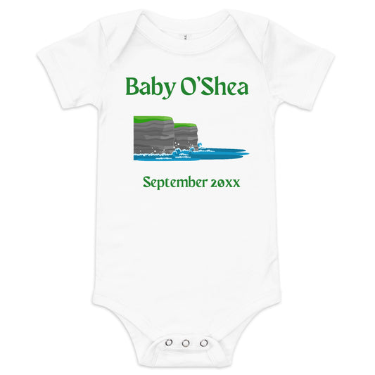 Personalised Cliffs of Moher Baby Vest
