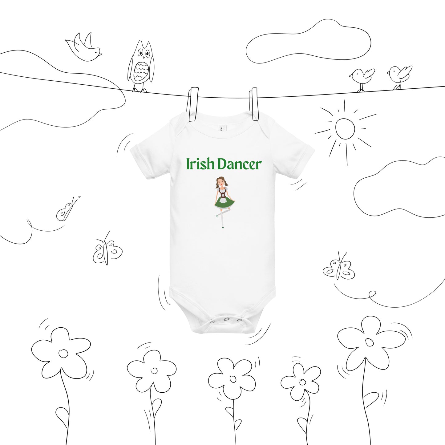 Little Irish Dancer Baby Vest