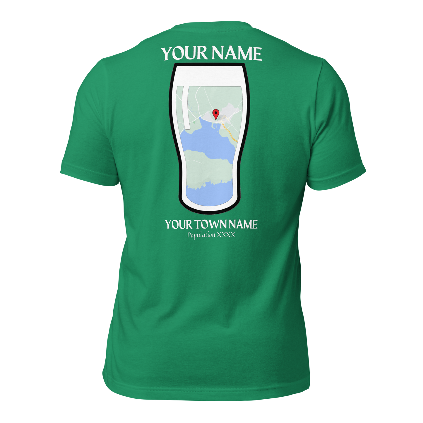Custom  Home Town Map Tee